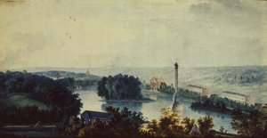 Tsarskoye Selo. La Columna Chesme, 1780s de Jean Balthazard de la Traverse