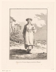 Jonge vrouw uit Ingermanland (Ingrië)
Mujer de la provincia de Ingria, en la parte finlandesa (título en el objeto)
Russische tradities en gebruiken (título de la serie)
Ajustes y usos diversos de Rusia (título de la serie) de Jean Baptist Leprince