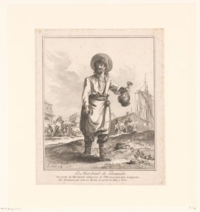 Vendedor de limonada
Le Marchand de Limonade (título en el objeto)
Comerciantes y vendedores ambulantes de San Petersburgo y Moscú (título de la serie)
Premiere Suite de Cris et Divers Marchands de Petersbourg et de Moscou (título de la serie)