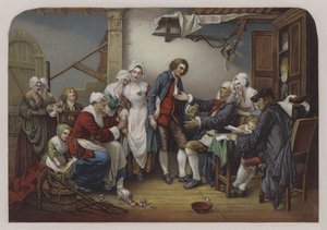 La novia del pueblo de Jean Baptiste (after) Greuze