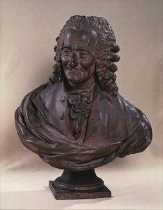Busto de Voltaire (1694-1778) de Jean Baptiste Antoine Cadet de Beaupre