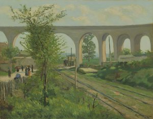 El acueducto de Arcueil en el cruce del ferrocarril de Sceaux, 1874