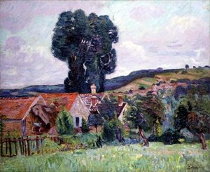 La aldea, c.1890 de Jean Baptiste Armand Guillaumin