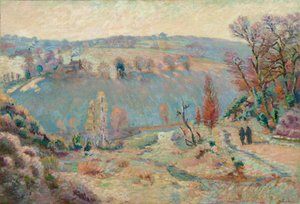 Valle del Sédelle en Pont Charraud: Escarcha blanca, c.1903-11 (óleo sobre tela) de Jean Baptiste Armand Guillaumin