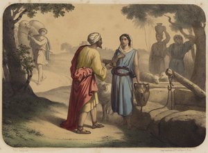 Eliezer y Rebeca de Jean Baptiste Auguste Leloir