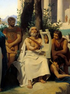 Homero, poeta griego del siglo IX a.C. (detalle) de Jean Baptiste Auguste Leloir