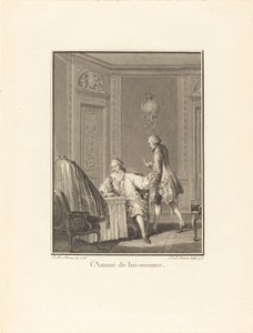 El Amante de Sí Mismo de Jean Baptiste Blaise Simonet after Jean Michel Moreau