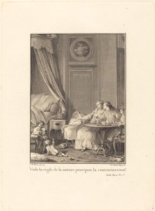 Voilá la règle de la nature, pourquoi la contrariez-vous? de Jean Baptiste Blaise Simonet after Jean Michel Moreau
