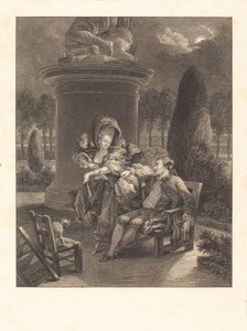 La soirée des Thuileries de Jean Baptiste Blaise Simonet after Pierre Antoine Baudouin