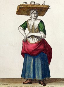 El pregonero de queso, finales del siglo XVII de Jean Baptiste Bonnart