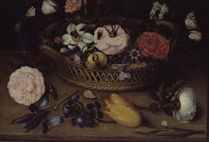 Cesta con flores de Jean Baptiste Bosschaert