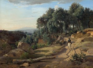Una Vista Cerca de Volterra, 1838 de Jean Baptiste Camille Corot