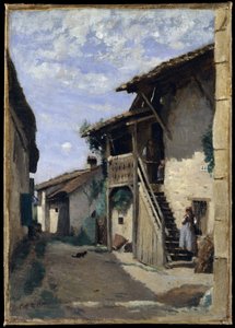 Una calle del pueblo, Dardagny de Jean Baptiste Camille Corot