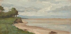 Playa cerca de Etretat de Jean Baptiste Camille Corot