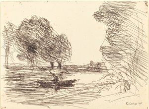 Barquero (Le Batelier) de Jean Baptiste Camille Corot