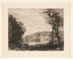 Campagne Bois?e (Campo arbolado) de Jean Baptiste Camille Corot