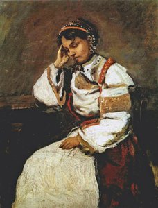 Corot - La gitana soñadora, 1865-70 de Jean Baptiste Camille Corot