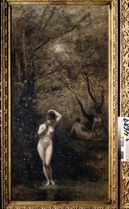 ""Diane au bain"" (Diana bañándose) Pintura de Camille Corot (1796-1875) 1873-1874 Museo Pushkin, Moscú