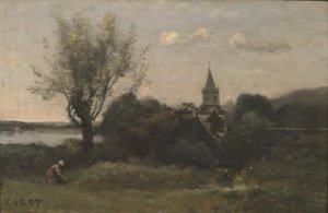 Ennery cerca de Auvers de Jean Baptiste Camille Corot