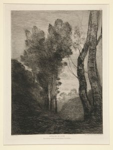 Alrededores de Roma (Cerca de Roma) de Jean Baptiste Camille Corot