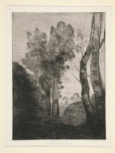 Alrededores de Roma (Cerca de Roma) de Jean Baptiste Camille Corot