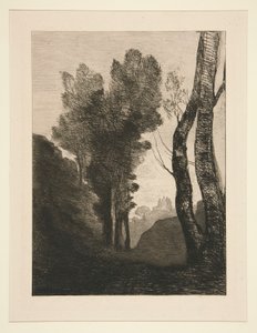 Alrededores de Roma (Cerca de Roma) de Jean Baptiste Camille Corot