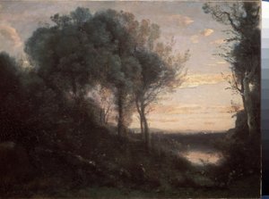 Atardecer de Jean Baptiste Camille Corot