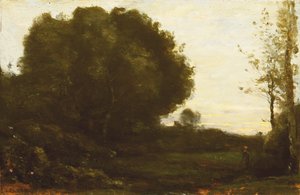 Tarde en el Valle de Jean Baptiste Camille Corot