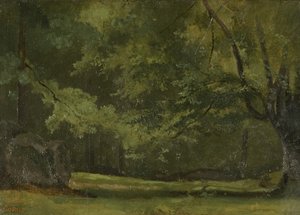 Fontainebleau - en el Bosque, c. 1823-24 de Jean Baptiste Camille Corot