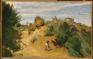 Francés: Genzano Genzano de Jean Baptiste Camille Corot