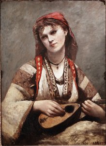 Gitana con mandolina