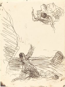 Agar y el Ángel, 1871 de Jean Baptiste Camille Corot