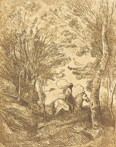 Jinete en el bosque, Gran Placa Le Grand Cavalier sous bois, c. 1854