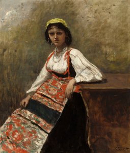Mujer italiana (La Morieri) de Jean Baptiste Camille Corot