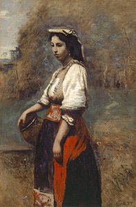 Mujer Italiana en el Pozo de Jean Baptiste Camille Corot