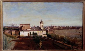 La Trinité des Monts vista desde Villa Médicis de Jean Baptiste Camille Corot