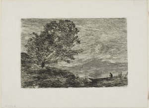 Lago en el Tirol de Jean Baptiste Camille Corot