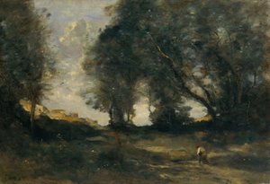 Paisaje, c.1860 (óleo sobre lienzo) de Jean Baptiste Camille Corot