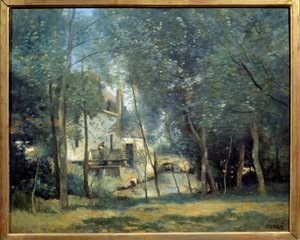 Le Moulin de Saint-Nicolas-Lez-Arras. Pintura de Camille Corot (1796-1875) 1874 París, museo de Orsay de Jean Baptiste Camille Corot