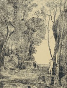 El pastorcillo, 1er panel de Jean Baptiste Camille Corot