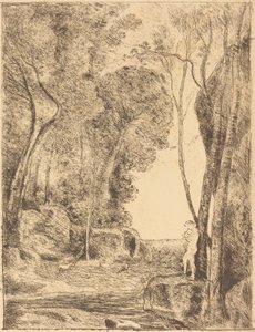El pequeño pastor, 1ª placa de Jean Baptiste Camille Corot