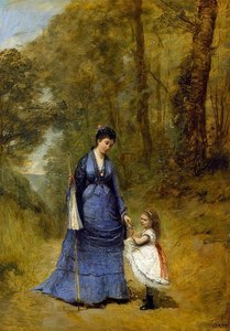 Madame Stumpf y su hija de Jean Baptiste Camille Corot