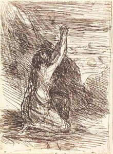 María Magdalena arrodillada de Jean Baptiste Camille Corot