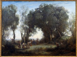 Matinée, danza de ninfas. Pintura de Camille Corot (1796-1875)