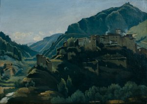 Pueblo Meridionale (óleo sobre lienzo) de Jean Baptiste Camille Corot