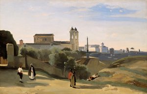 Monte Pincio, Roma, 1840-50 de Jean Baptiste Camille Corot