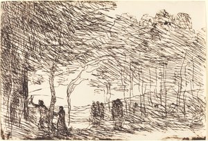 Orfeo Guiando a Eurídice de Jean Baptiste Camille Corot