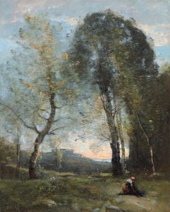 Campesina recogiendo leña, Italia, c. 1870-2