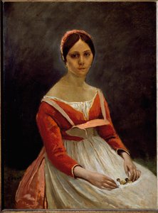 Retrato de la niña de Jean Baptiste Camille Corot