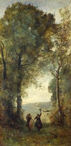 Reminiscencia de la playa de Nápoles, 1871-1872 de Jean Baptiste Camille Corot